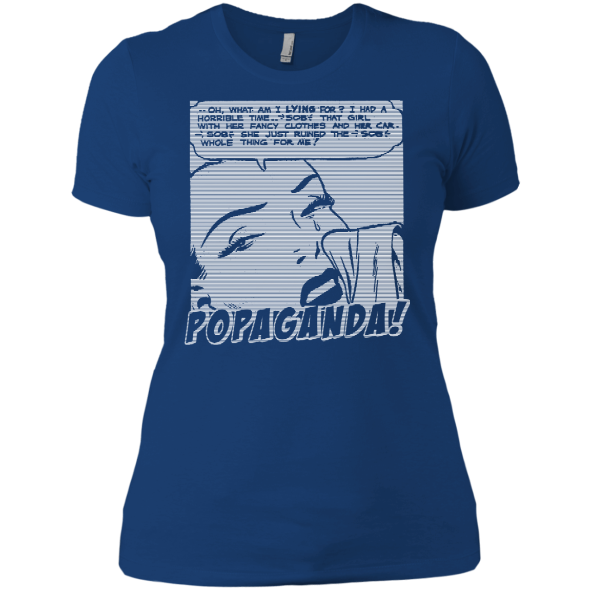 Pop Art Vintage Comics Lichtenstein Style - Popaganda 03 B&W Tee&Tank Lady Pimamour