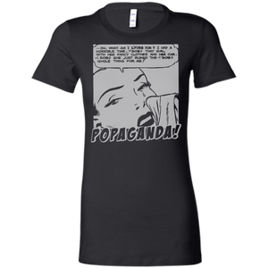 Pop Art Vintage Comics Lichtenstein Style - Popaganda 03 B&W Tee&Tank Lady Pimamour