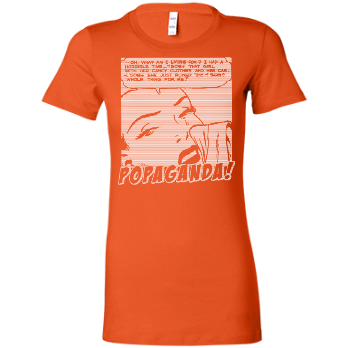 Pop Art Vintage Comics Lichtenstein Style - Popaganda 03 B&W Tee&Tank Lady Pimamour