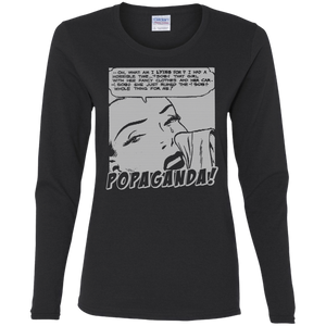 Pop Art Vintage Comics Lichtenstein Style - Popaganda 03 B&W Tee&Tank Lady Pimamour