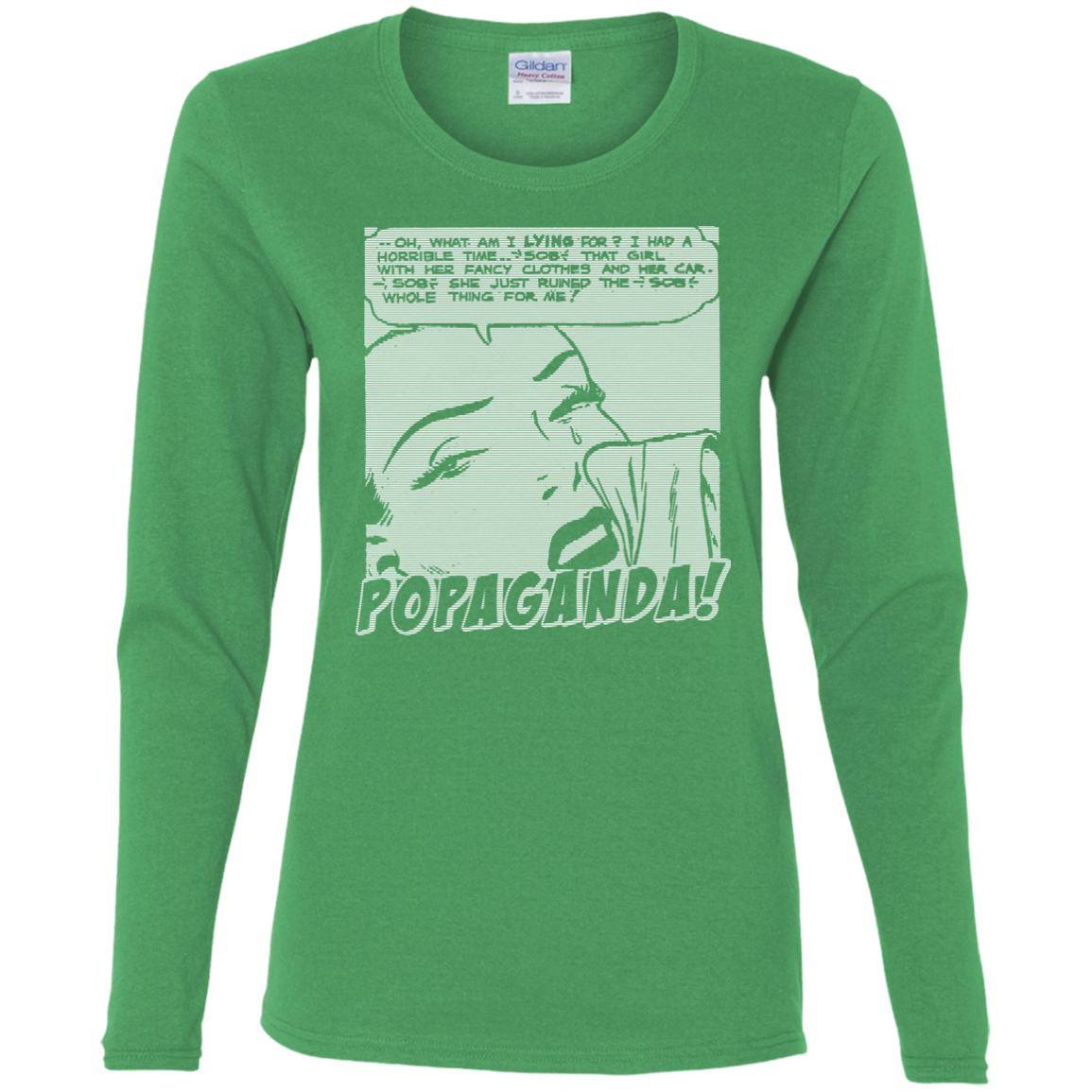 Pop Art Vintage Comics Lichtenstein Style - Popaganda 03 B&W Tee&Tank Lady Pimamour