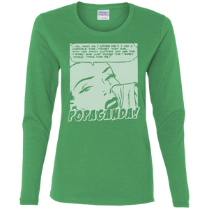 Pop Art Vintage Comics Lichtenstein Style - Popaganda 03 B&W Tee&Tank Lady Pimamour