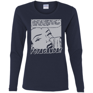 Pop Art Vintage Comics Lichtenstein Style - Popaganda 03 B&W Tee&Tank Lady Pimamour