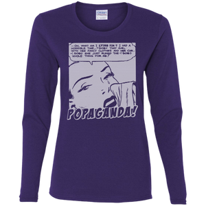 Pop Art Vintage Comics Lichtenstein Style - Popaganda 03 B&W Tee&Tank Lady Pimamour