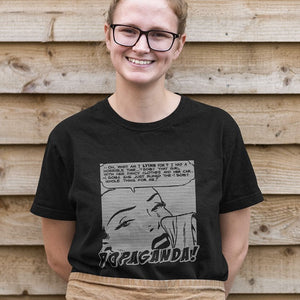 Pop Art Vintage Comics Lichtenstein Style - Popaganda 03 B&W Tee&Tank Lady Pimamour