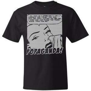 Pop Art Vintage Comics Lichtenstein Style - Popaganda 03 B&W Tee&Tank Men/Unisex Pimamour