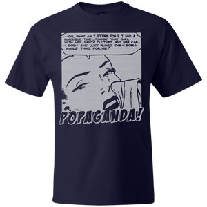 Pop Art Vintage Comics Lichtenstein Style - Popaganda 03 B&W Tee&Tank Men/Unisex Pimamour