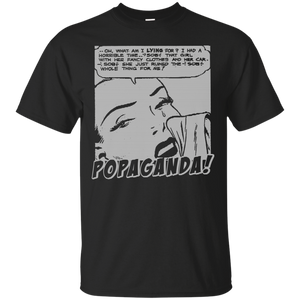 Pop Art Vintage Comics Lichtenstein Style - Popaganda 03 B&W Tee&Tank Men/Unisex Pimamour