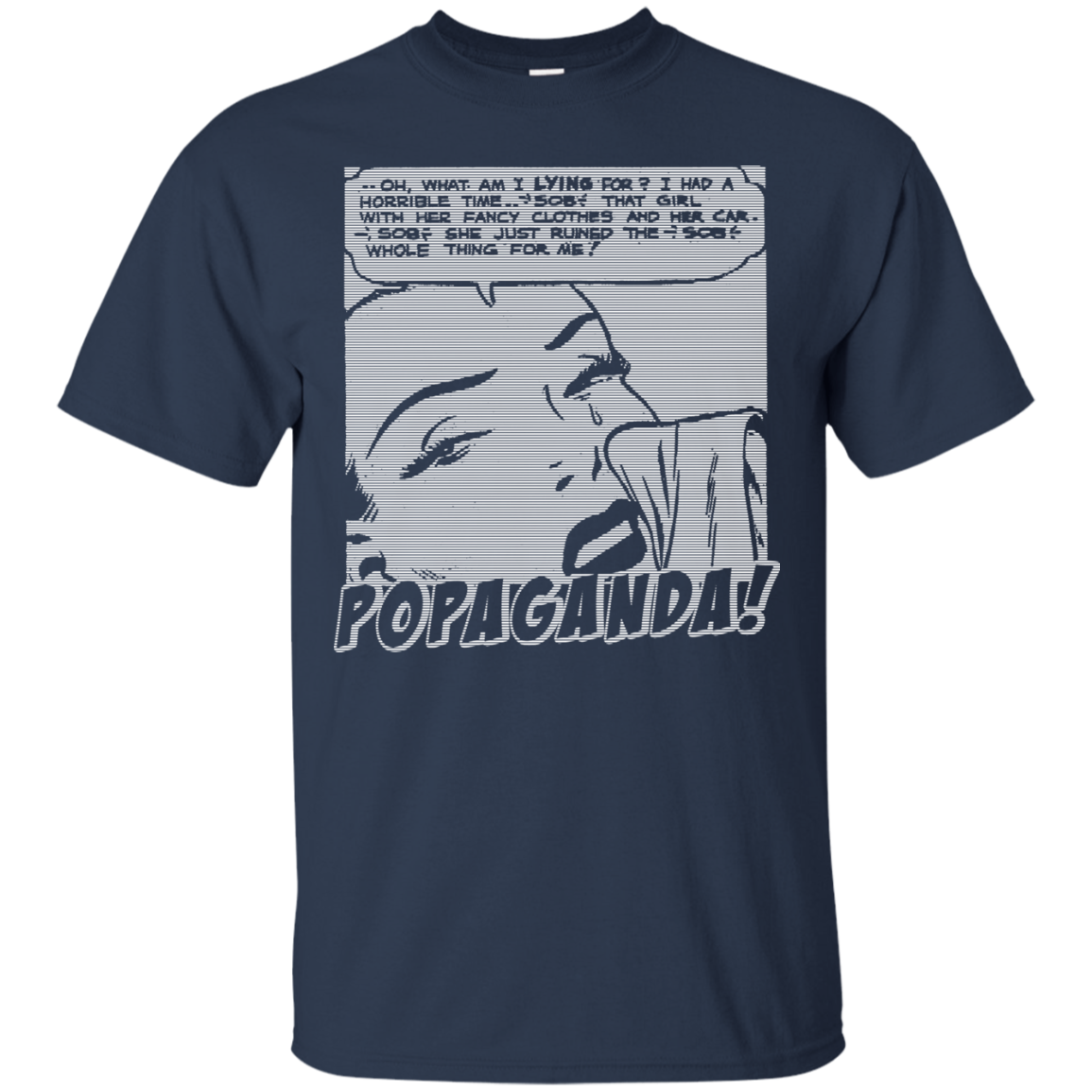 Pop Art Vintage Comics Lichtenstein Style - Popaganda 03 B&W Tee&Tank Men/Unisex Pimamour