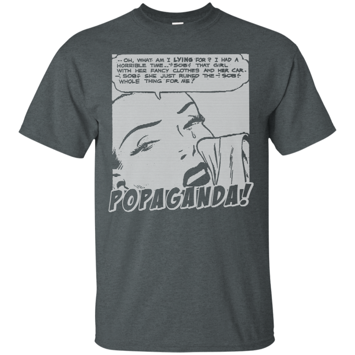 Pop Art Vintage Comics Lichtenstein Style - Popaganda 03 B&W Tee&Tank Men/Unisex Pimamour