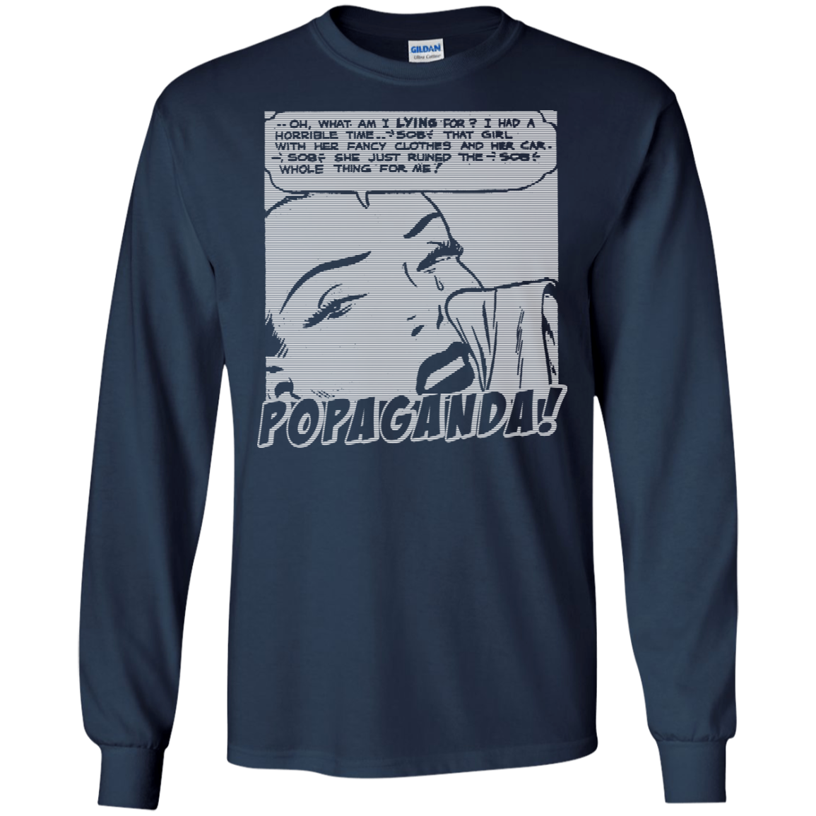 Pop Art Vintage Comics Lichtenstein Style - Popaganda 03 B&W Tee&Tank Men/Unisex Pimamour