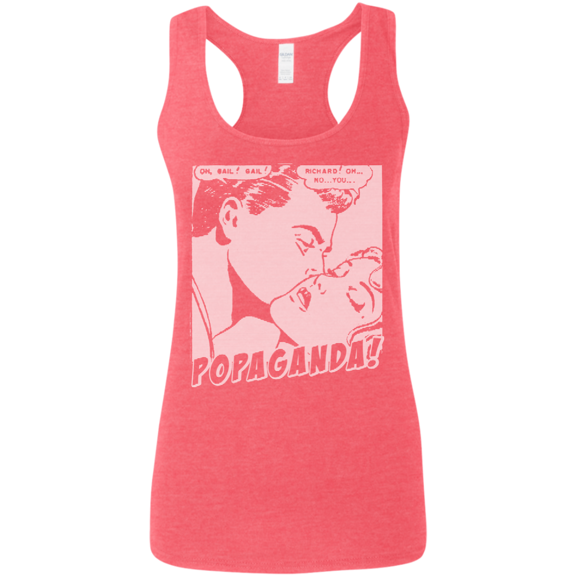 Pop Art Vintage Comics Lichtenstein Style - Popaganda 04 B&W Tee&Tank Lady Pimamour