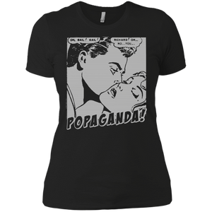 Pop Art Vintage Comics Lichtenstein Style - Popaganda 04 B&W Tee&Tank Lady Pimamour