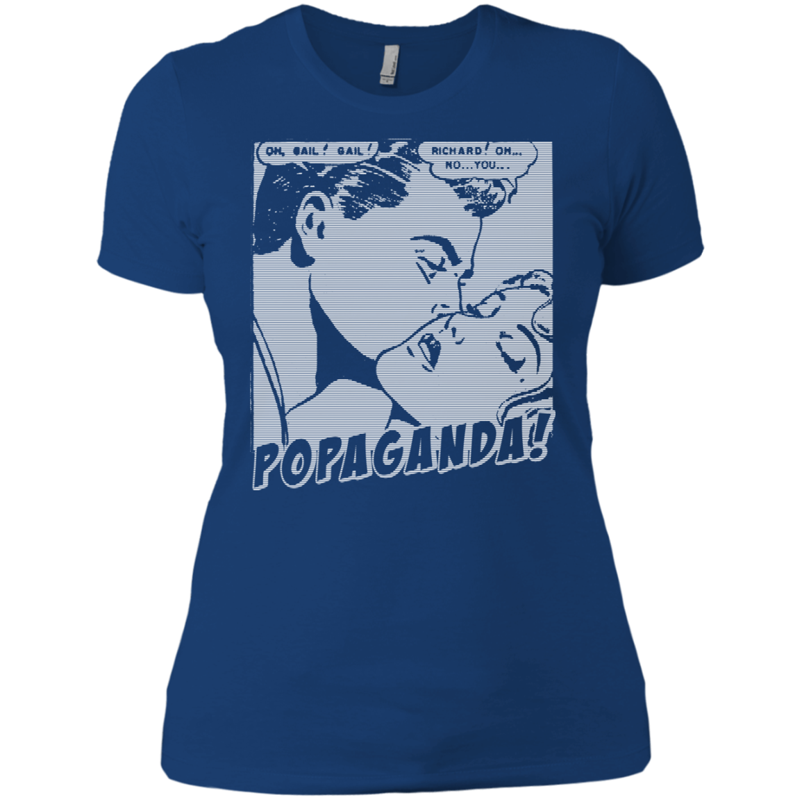 Pop Art Vintage Comics Lichtenstein Style - Popaganda 04 B&W Tee&Tank Lady Pimamour