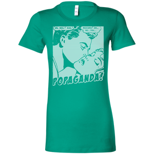 Pop Art Vintage Comics Lichtenstein Style - Popaganda 04 B&W Tee&Tank Lady Pimamour