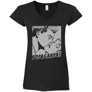 Pop Art Vintage Comics Lichtenstein Style - Popaganda 04 B&W Tee&Tank Lady Pimamour