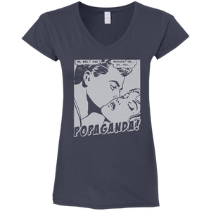 Pop Art Vintage Comics Lichtenstein Style - Popaganda 04 B&W Tee&Tank Lady Pimamour