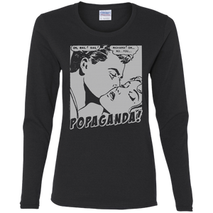 Pop Art Vintage Comics Lichtenstein Style - Popaganda 04 B&W Tee&Tank Lady Pimamour