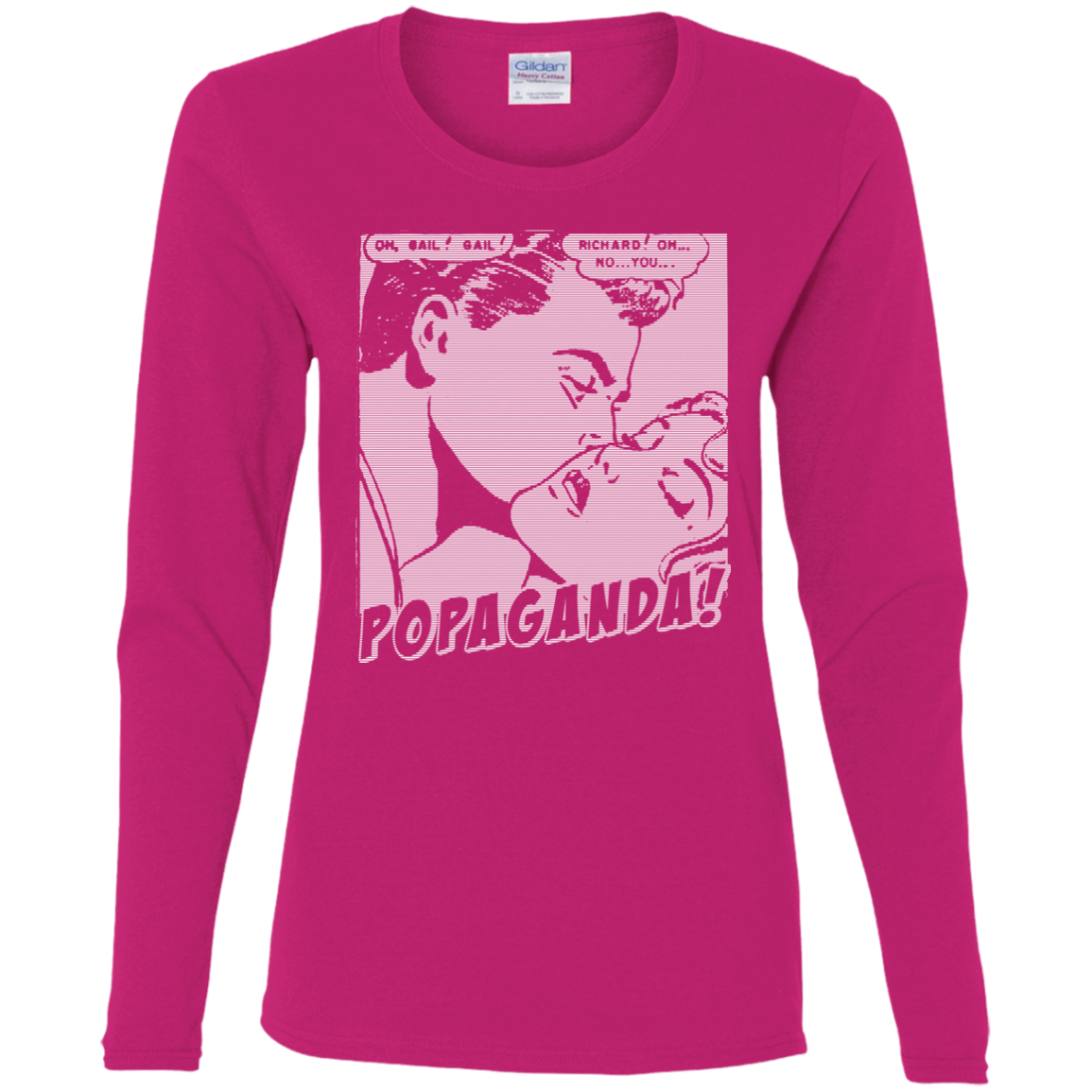 Pop Art Vintage Comics Lichtenstein Style - Popaganda 04 B&W Tee&Tank Lady Pimamour