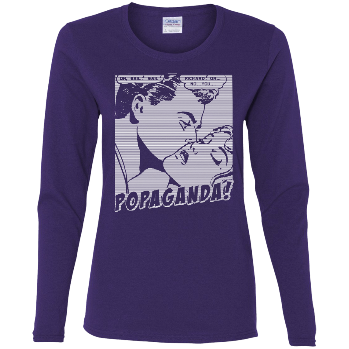 Pop Art Vintage Comics Lichtenstein Style - Popaganda 04 B&W Tee&Tank Lady Pimamour