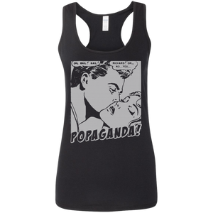 Pop Art Vintage Comics Lichtenstein Style - Popaganda 04 B&W Tee&Tank Lady Pimamour