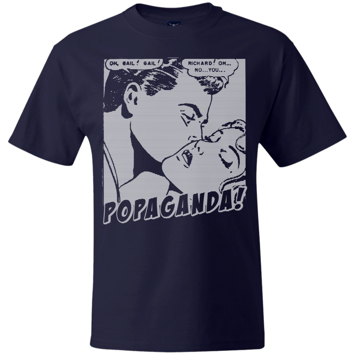Pop Art Vintage Comics Lichtenstein Style - Popaganda 04 B&W Tee&Tank Men/Unisex Pimamour