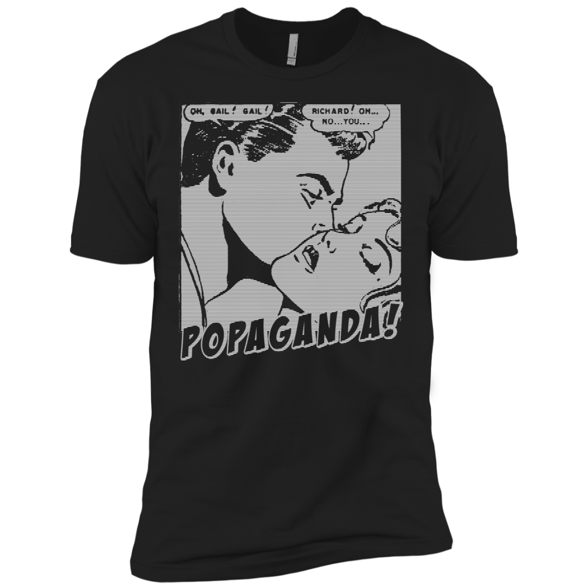 Pop Art Vintage Comics Lichtenstein Style - Popaganda 04 B&W Tee&Tank Men/Unisex Pimamour