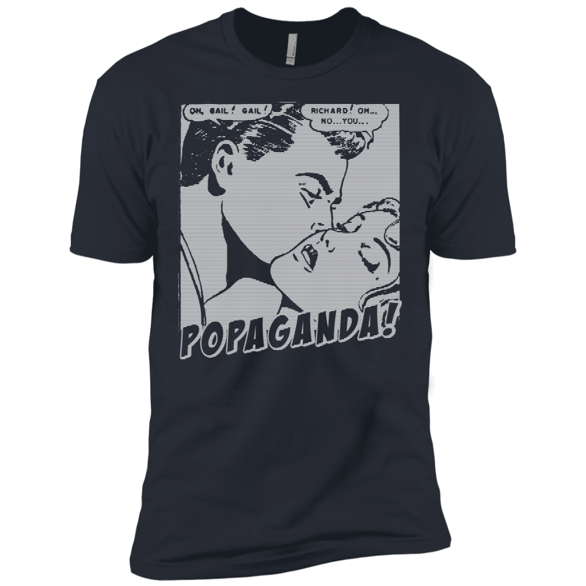 Pop Art Vintage Comics Lichtenstein Style - Popaganda 04 B&W Tee&Tank Men/Unisex Pimamour