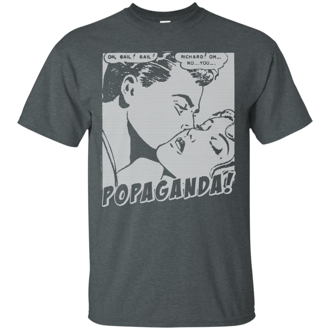 Pop Art Vintage Comics Lichtenstein Style - Popaganda 04 B&W Tee&Tank Men/Unisex Pimamour