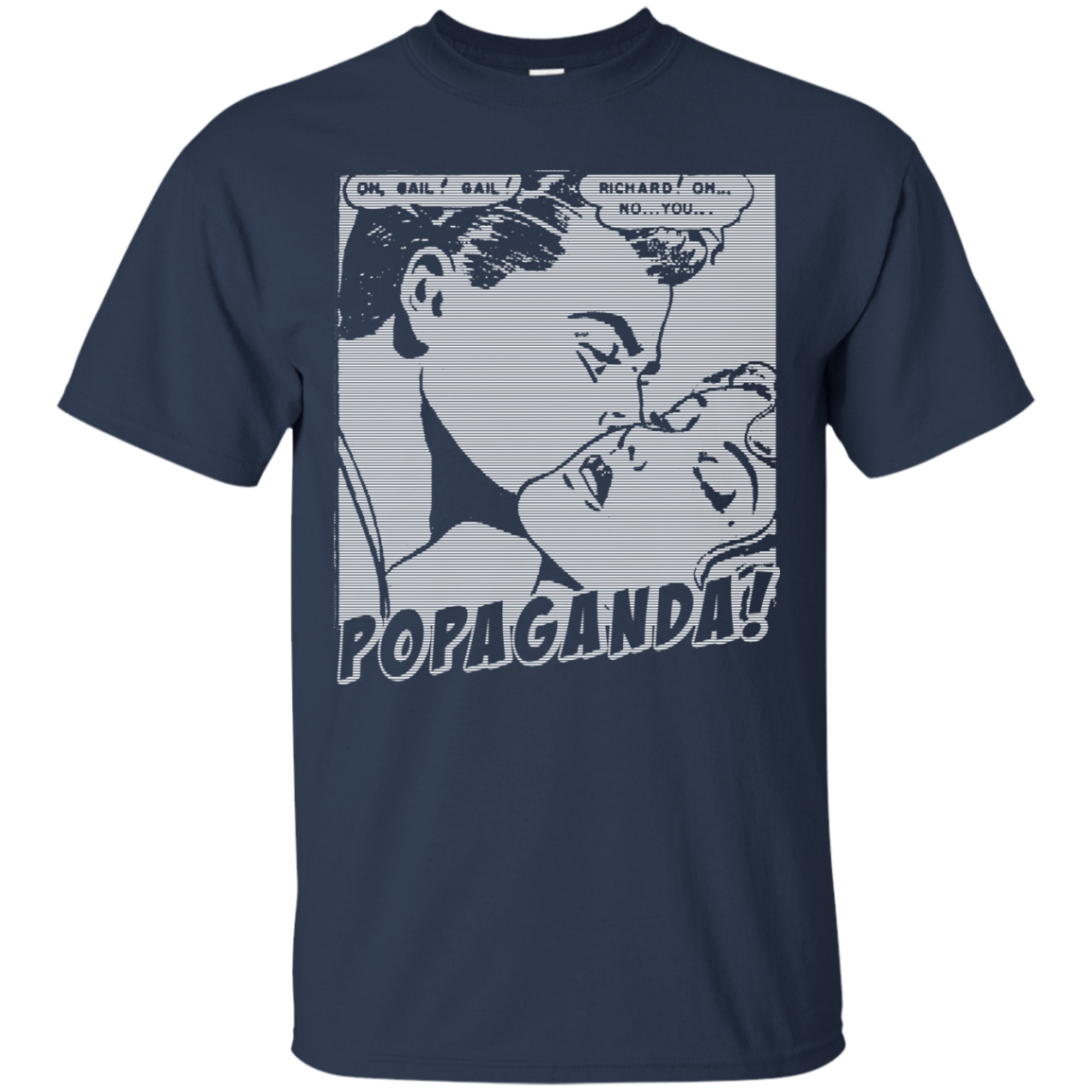Pop Art Vintage Comics Lichtenstein Style - Popaganda 04 B&W Tee&Tank Men/Unisex Pimamour