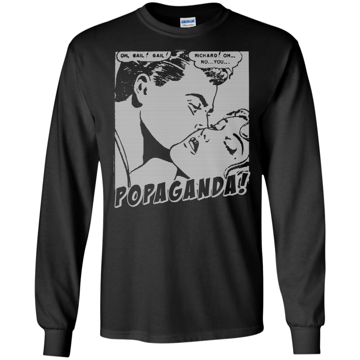 Pop Art Vintage Comics Lichtenstein Style - Popaganda 04 B&W Tee&Tank Men/Unisex Pimamour