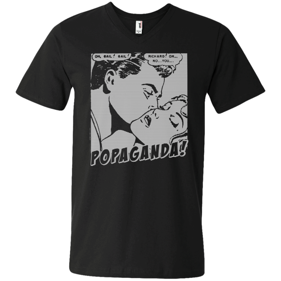 Pop Art Vintage Comics Lichtenstein Style - Popaganda 04 B&W Tee&Tank Men/Unisex Pimamour