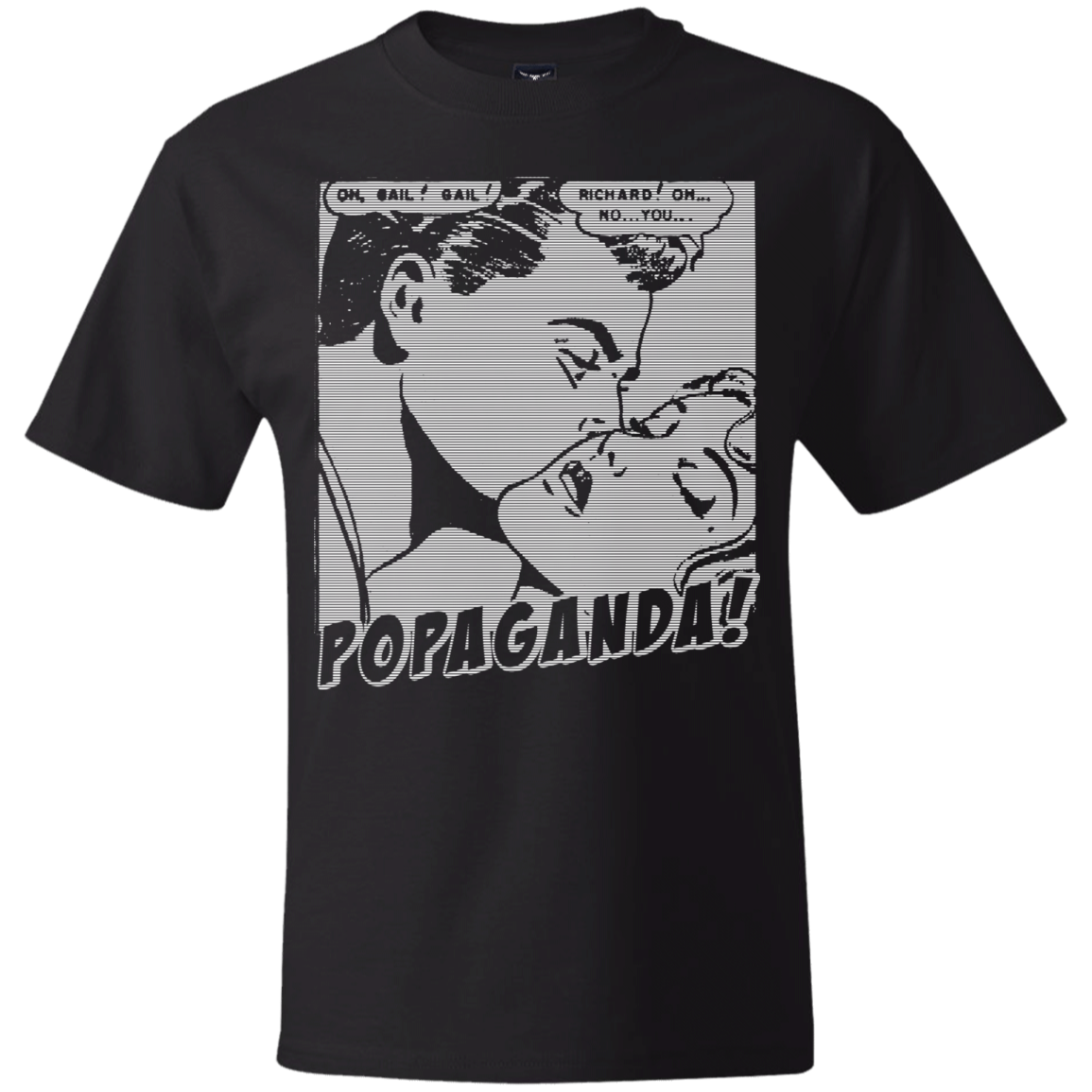 Pop Art Vintage Comics Lichtenstein Style - Popaganda 04 B&W Tee&Tank Men/Unisex Pimamour