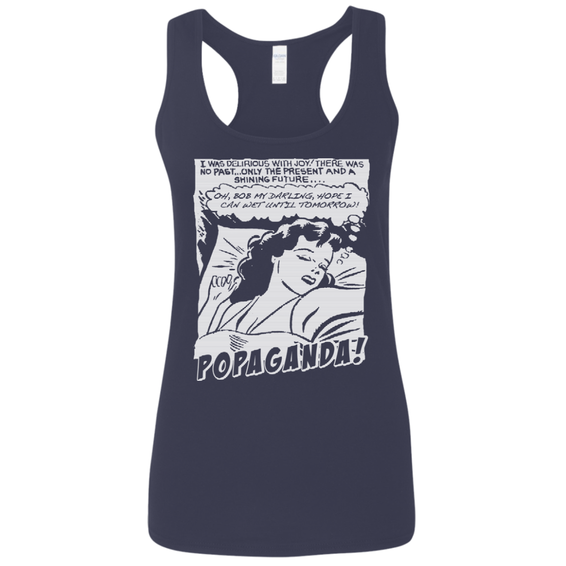 Pop Art Vintage Comics Lichtenstein Style - Popaganda 05 B&W Tee&Tank Lady Pimamour