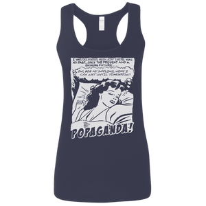 Pop Art Vintage Comics Lichtenstein Style - Popaganda 05 B&W Tee&Tank Lady Pimamour