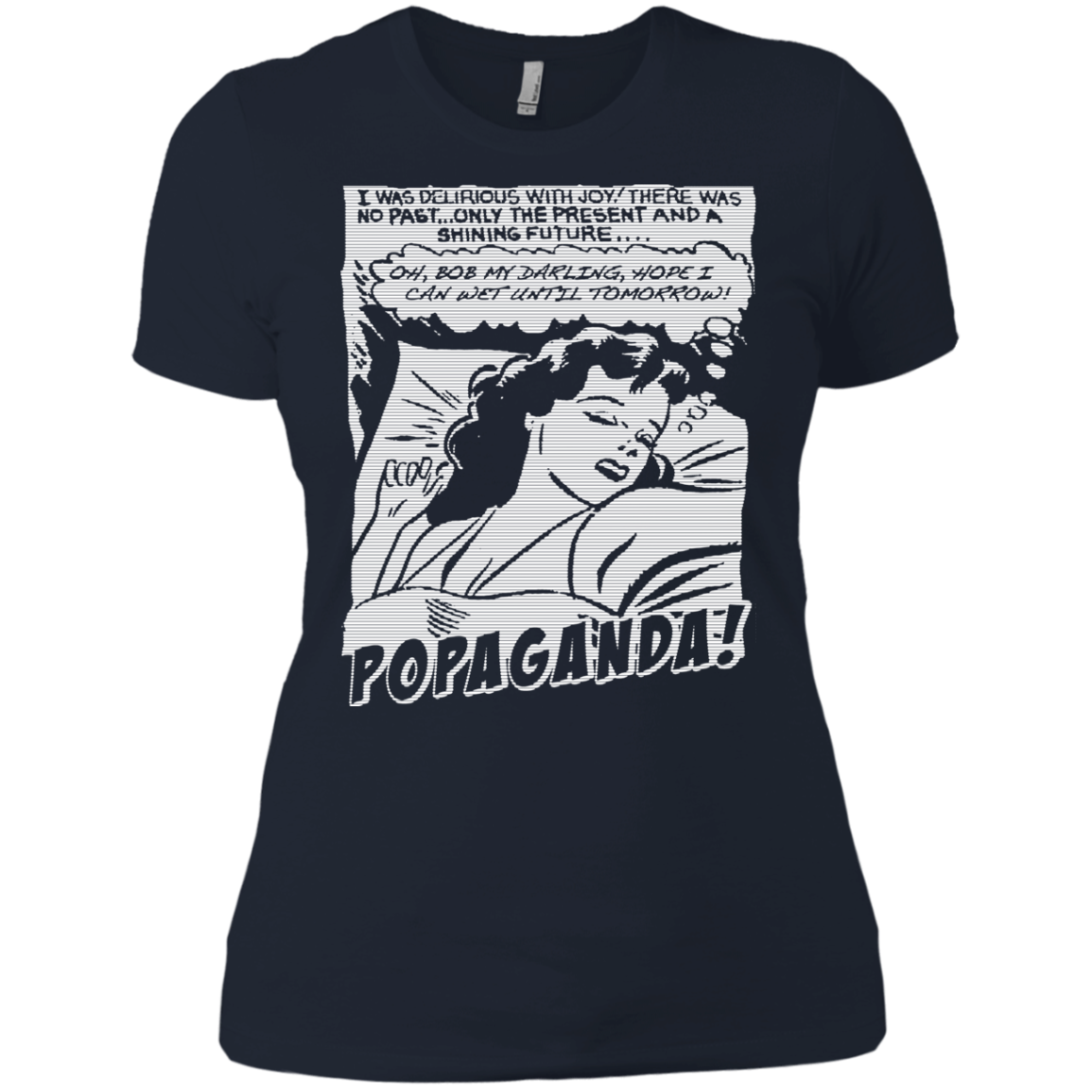 Pop Art Vintage Comics Lichtenstein Style - Popaganda 05 B&W Tee&Tank Lady Pimamour
