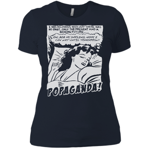 Pop Art Vintage Comics Lichtenstein Style - Popaganda 05 B&W Tee&Tank Lady Pimamour
