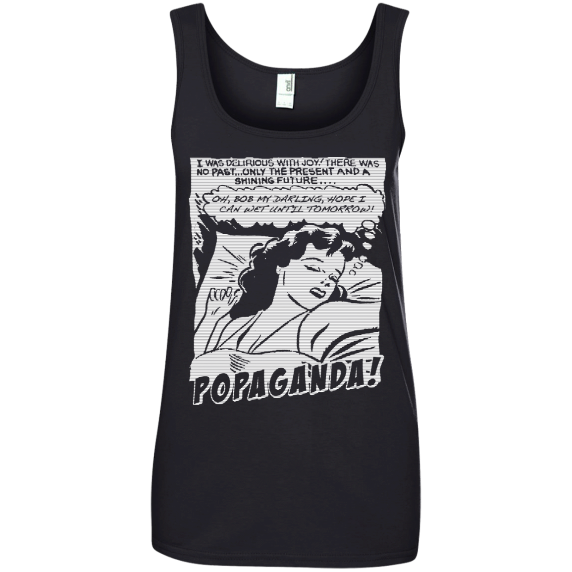 Pop Art Vintage Comics Lichtenstein Style - Popaganda 05 B&W Tee&Tank Lady Pimamour