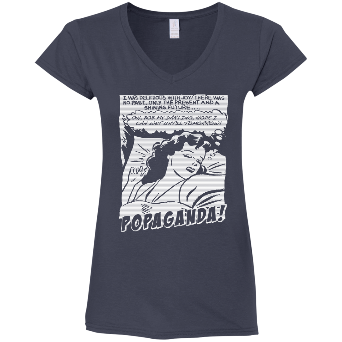 Pop Art Vintage Comics Lichtenstein Style - Popaganda 05 B&W Tee&Tank Lady Pimamour