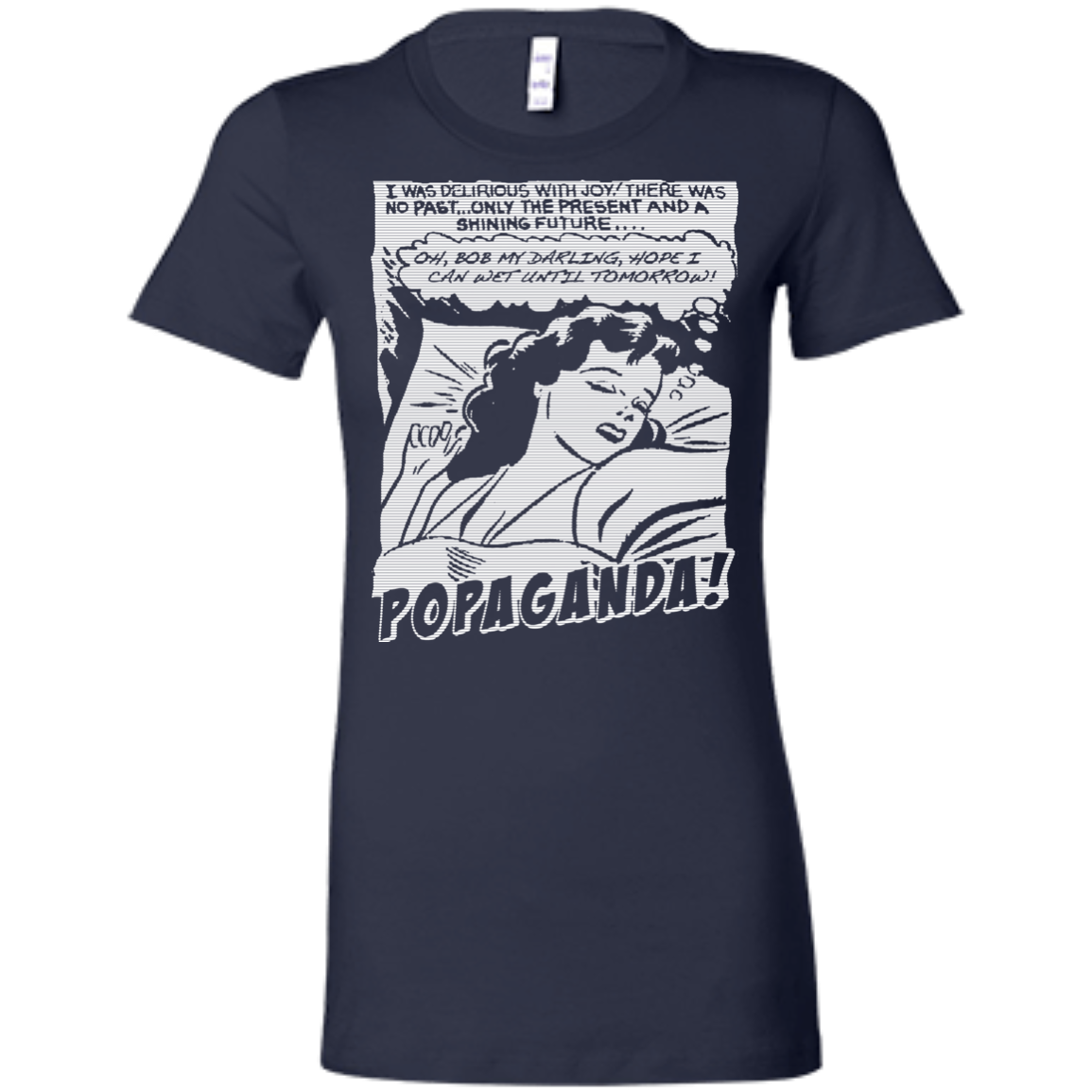 Pop Art Vintage Comics Lichtenstein Style - Popaganda 05 B&W Tee&Tank Lady Pimamour