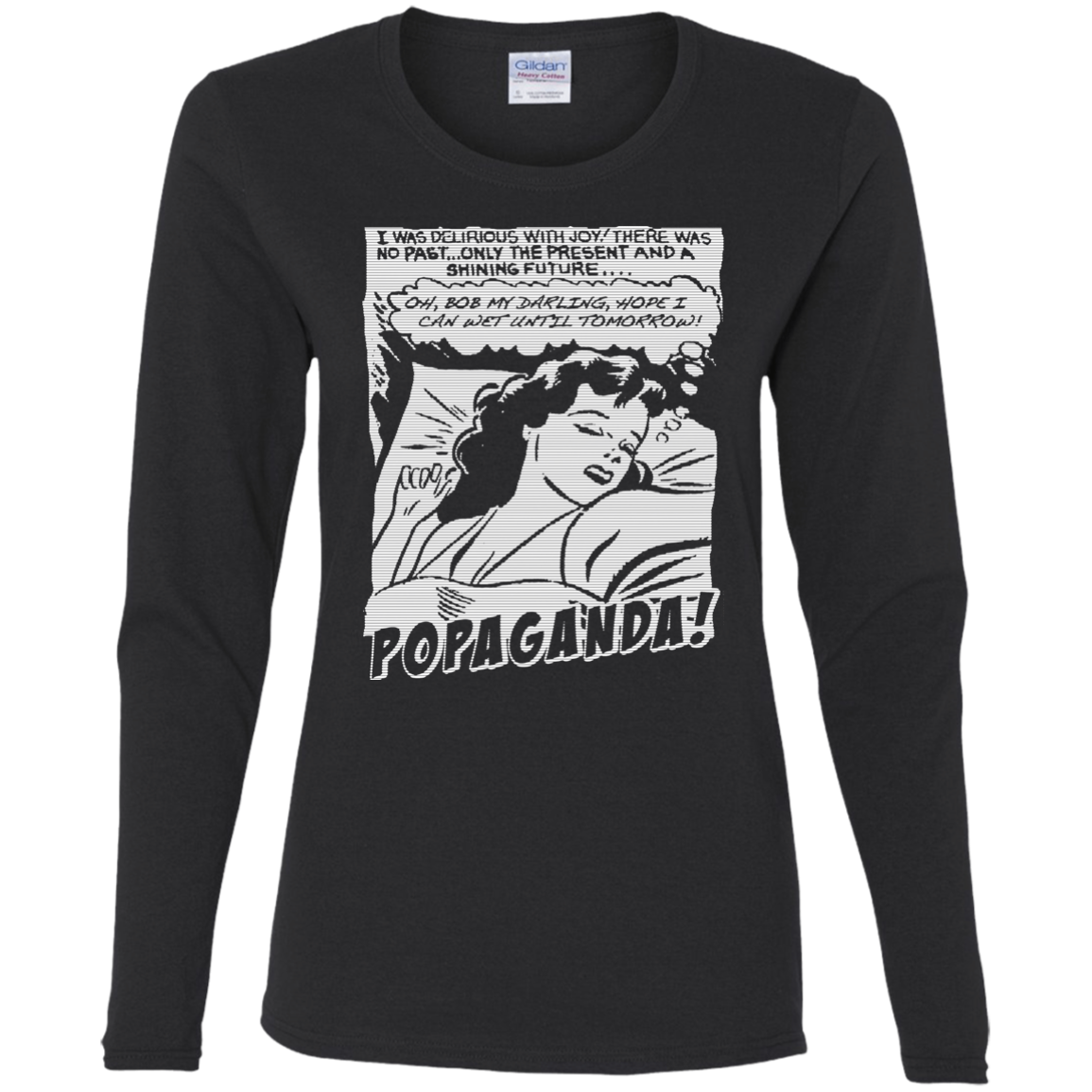 Pop Art Vintage Comics Lichtenstein Style - Popaganda 05 B&W Tee&Tank Lady Pimamour