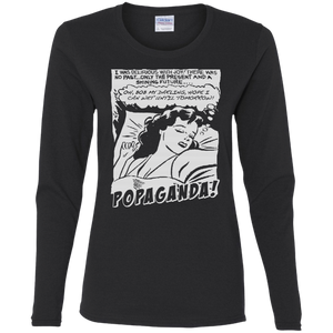 Pop Art Vintage Comics Lichtenstein Style - Popaganda 05 B&W Tee&Tank Lady Pimamour