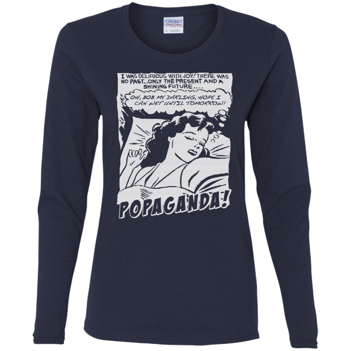 Pop Art Vintage Comics Lichtenstein Style - Popaganda 05 B&W Tee&Tank Lady Pimamour