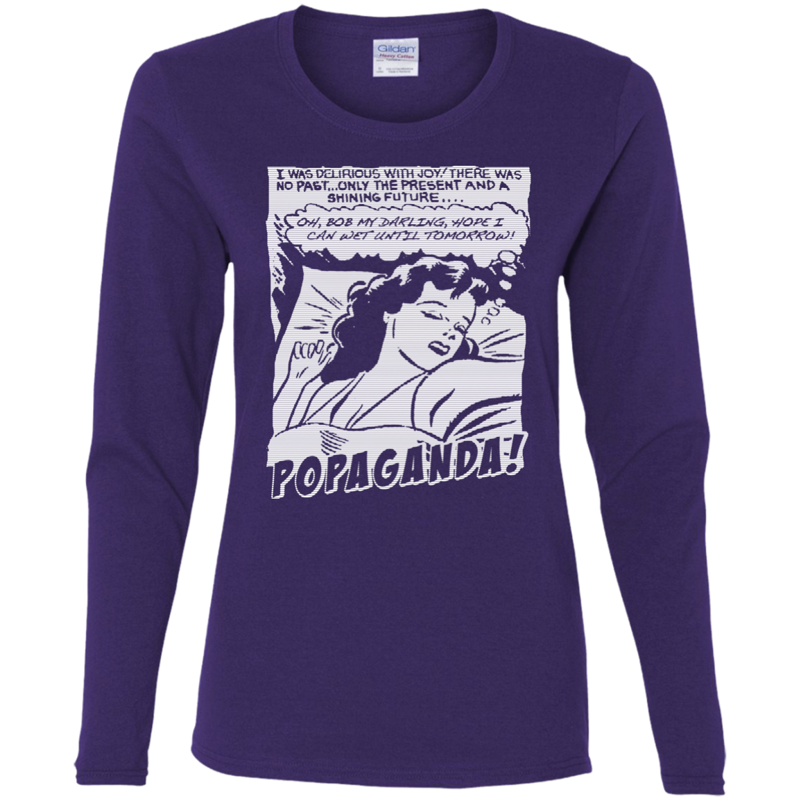Pop Art Vintage Comics Lichtenstein Style - Popaganda 05 B&W Tee&Tank Lady Pimamour