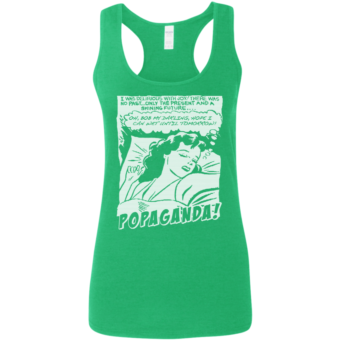 Pop Art Vintage Comics Lichtenstein Style - Popaganda 05 B&W Tee&Tank Lady Pimamour