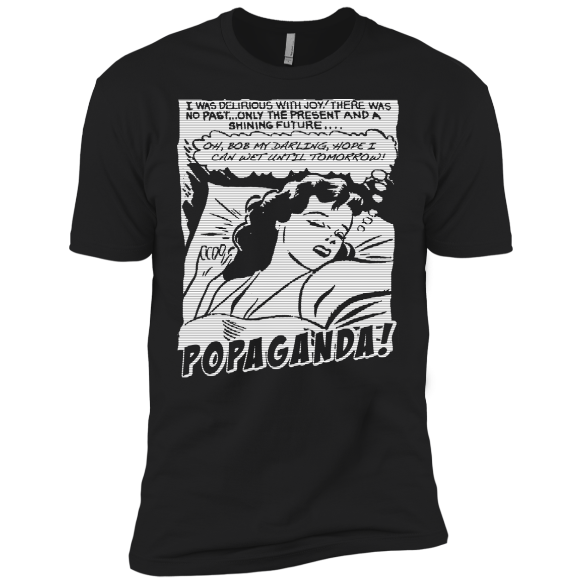 Pop Art Vintage Comics Lichtenstein Style - Popaganda 05 B&W Tee&Tank Men/Unisex Pimamour