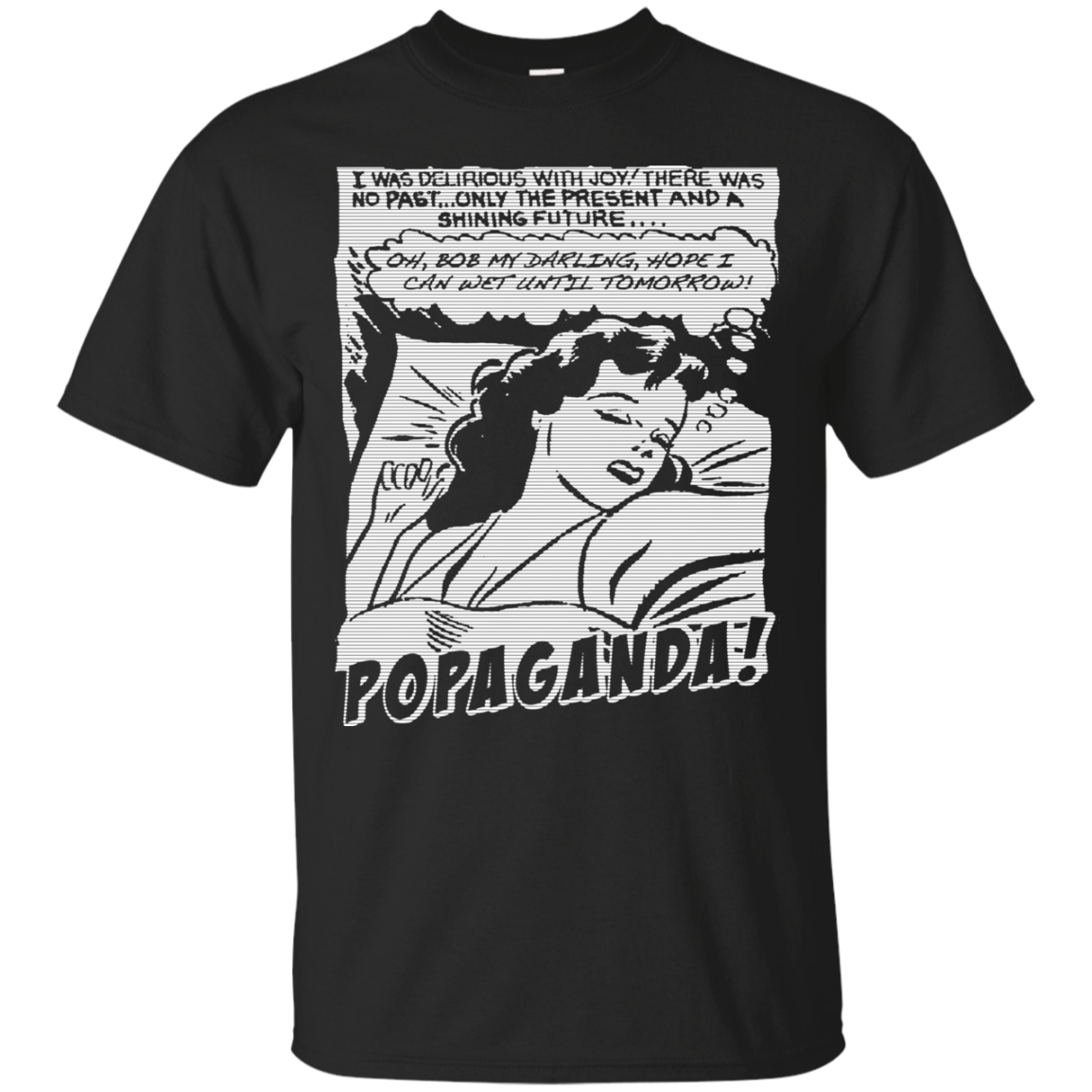 Pop Art Vintage Comics Lichtenstein Style - Popaganda 05 B&W Tee&Tank Men/Unisex Pimamour