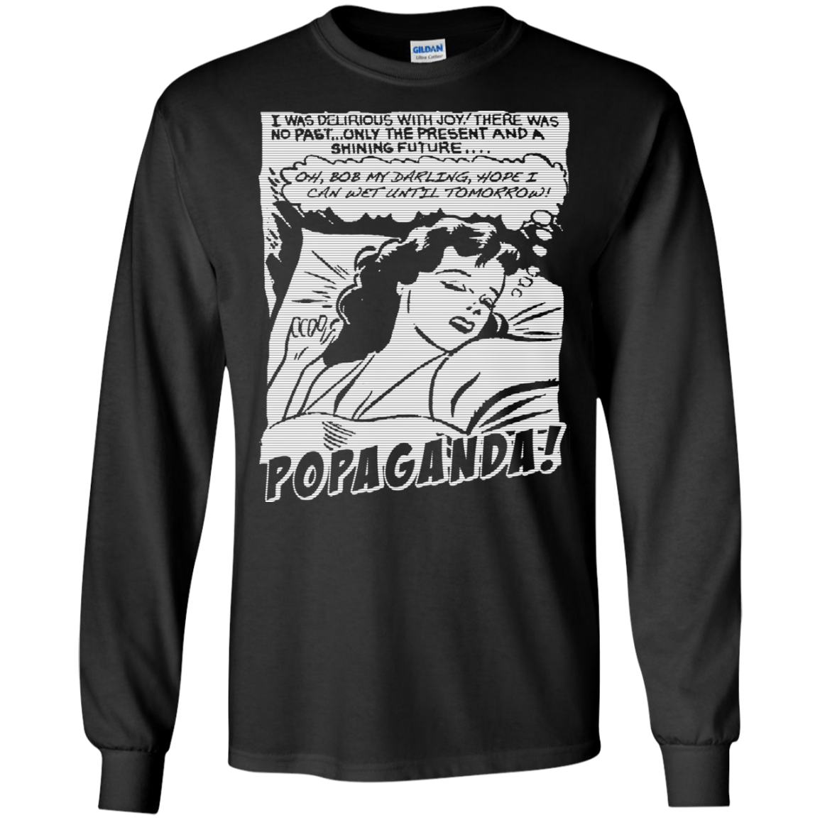 Pop Art Vintage Comics Lichtenstein Style - Popaganda 05 B&W Tee&Tank Men/Unisex Pimamour