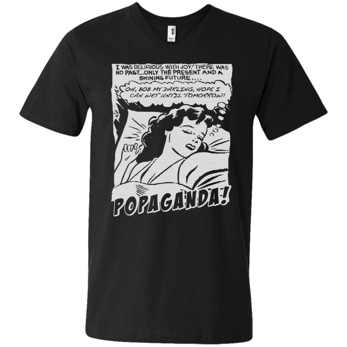 Pop Art Vintage Comics Lichtenstein Style - Popaganda 05 B&W Tee&Tank Men/Unisex Pimamour