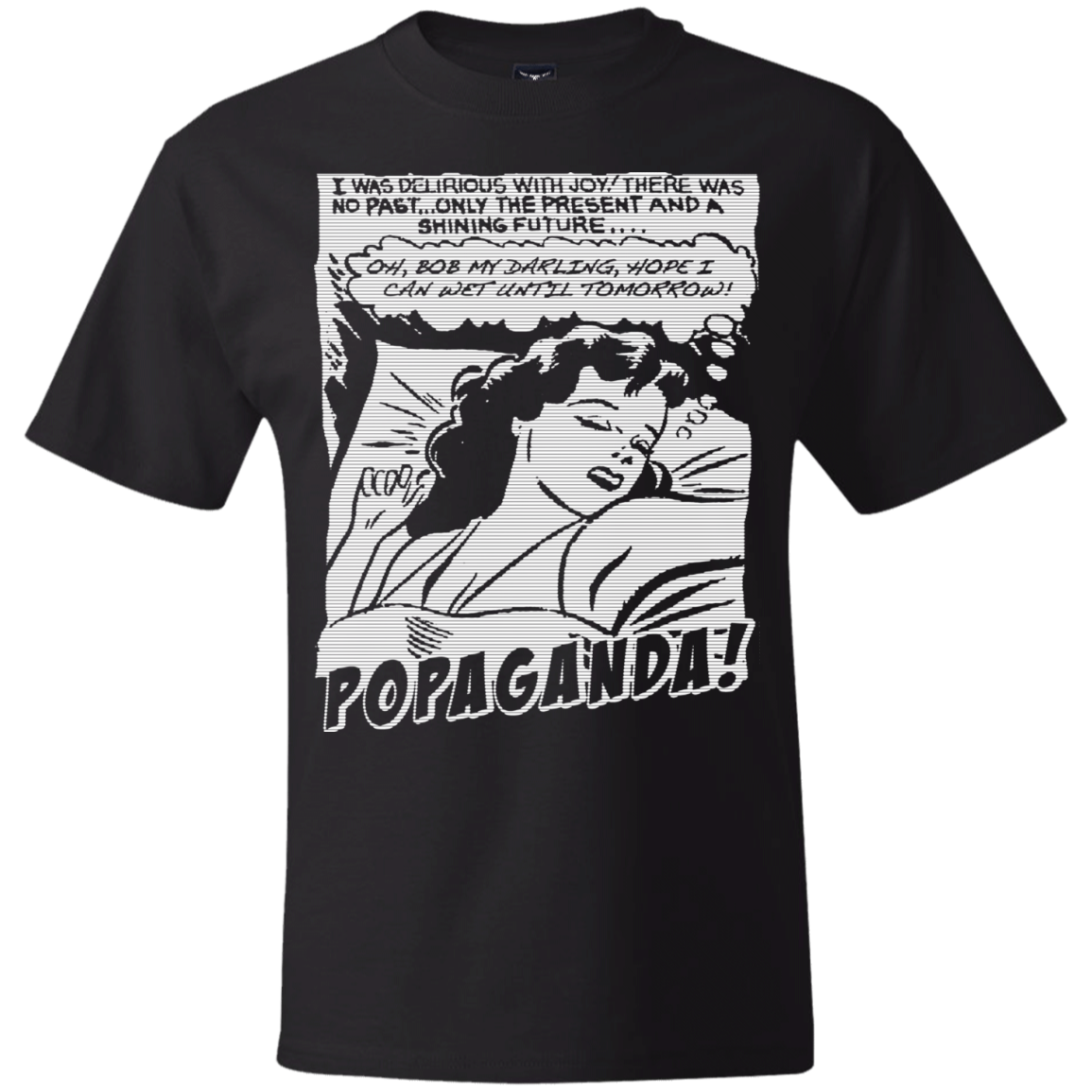 Pop Art Vintage Comics Lichtenstein Style - Popaganda 05 B&W Tee&Tank Men/Unisex Pimamour